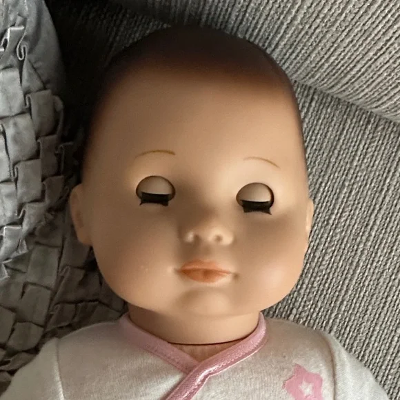 American Girl bitty baby Doll with White and Pink Outfit - Picture 3 of 11